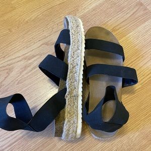 black sandals